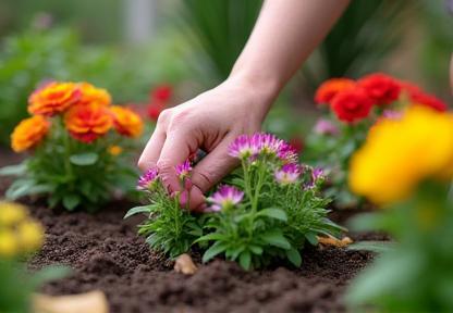 Entretien de massifs floraux à Lyon